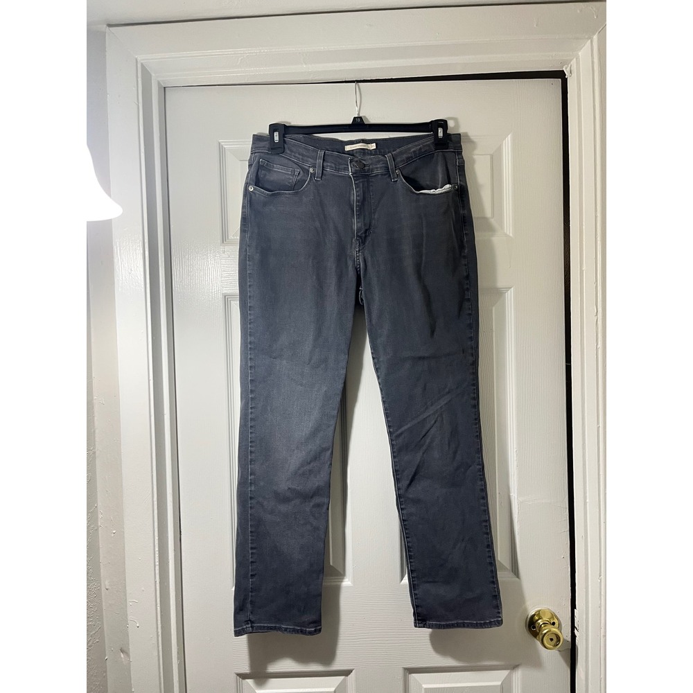 Levis‎ Classic Straight Leg Jeans Womens 31 Gray Faded Denim Mid Rise Pants
